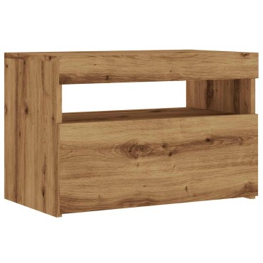 ντουλάπι τηλεόρασης vidaXL με φώτα LED Artisan Oak Κατασκευασμένο ξύλο 60x35x40 cm
