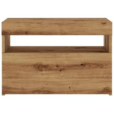 ντουλάπι τηλεόρασης vidaXL με φώτα LED Artisan Oak Κατασκευασμένο ξύλο 60x35x40 cm