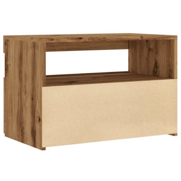 ντουλάπι τηλεόρασης vidaXL με φώτα LED Artisan Oak Κατασκευασμένο ξύλο 60x35x40 cm