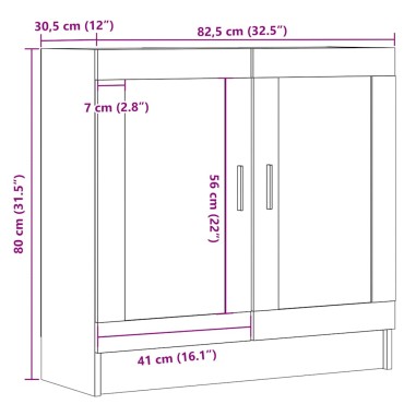 vidaXL Βιβλιοθήκη Παλιό Ξύλο 82,5x30,5x80cm Μοριοσανίδα 1 τεμ.