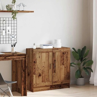 vidaXL Βιβλιοθήκη Παλιό Ξύλο 82,5x30,5x80cm Μοριοσανίδα 1 τεμ.