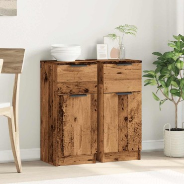 vidaXL Ντουλάπια 2 τεμ. Παλαιό ξύλο 30x30x70cm Επεξεργασμένο Ξύλο