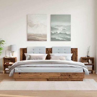 vidaXL Κομοδίνα 2 τεμ. Παλιό ξύλο 40x30x50cm Κατασκευασμένο ξύλο