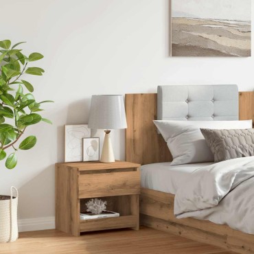 vidaXL Κομοδίνο ντουλάπι Artisan Oak 40x30x39cm Κατασκευασμένο ξύλο 1 τεμ.