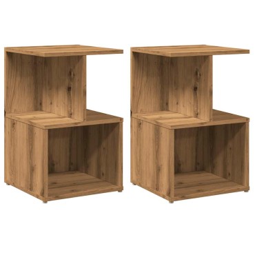 vidaXL Κομοδίνα 2 τεμ. Artisan Oak 35x35x55cm Κατασκευασμένο ξύλο