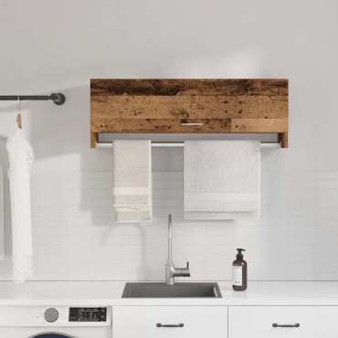vidaXL Ντουλάπα Παλαιό ξύλο 100x32,5x35cm Ξύλινο μηχανουργικό ξύλο 1 τεμ.