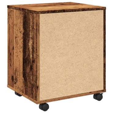 vidaXL Τροχήλατο ντουλάπι παλιού ξύλου 45x38x54cm Ξύλο μηχανής