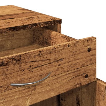 vidaXL Τροχήλατο ντουλάπι παλιού ξύλου 45x38x54cm Ξύλο μηχανής