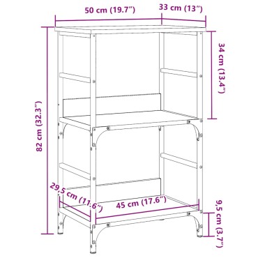 vidaXL Ντουλάπι βιβλίων Παλιό ξύλο 50x33x82cm Κατασκευασμένο ξύλο 1 τεμ.