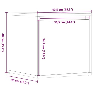 vidaXL Συρτάρι-κουτί παλιό ξύλο 40,5x40x40cm Ξύλο μηχανής