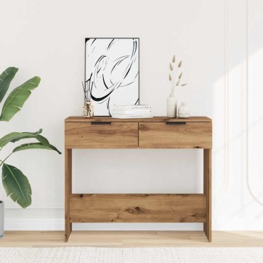 vidaXL Τραπέζι κονσόλας Artisan Oak 90x36x75cm Κατασκευασμένο ξύλο 1 τεμ.