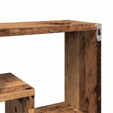 vidaXL Ράφι τοίχου Παλιό ξύλο 85x16x52,5cm Κατασκευασμένο ξύλο 1 τεμ.