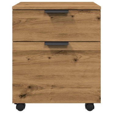 Κινητό ντουλάπι αρχείων vidaXL με τροχούς Artisan Oak 45x38x54cm 1 τεμ.