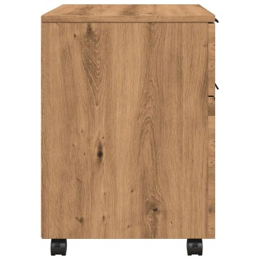 Κινητό ντουλάπι αρχείων vidaXL με τροχούς Artisan Oak 45x38x54cm 1 τεμ.