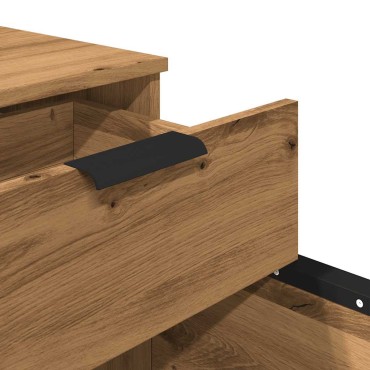 Κινητό ντουλάπι αρχείων vidaXL με τροχούς Artisan Oak 45x38x54cm 1 τεμ.