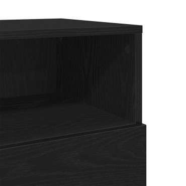 vidaXL Κομοδίνα 2 τεμ. με 2 συρτάρια Μαύρο 36x36x68cm