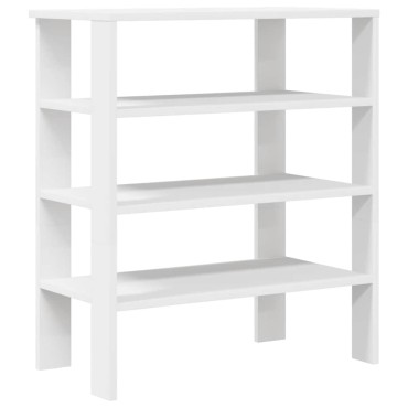 Ράφι παπουτσιών vidaXL Λευκό 61x32x70cm Κατασκευασμένο ξύλο