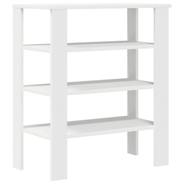 Ράφι παπουτσιών vidaXL Λευκό 61x32x70cm Κατασκευασμένο ξύλο