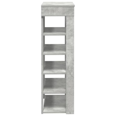 Ράφι παπουτσιών vidaXL Γκρι μπετόν 60x30x98cm Κατασκευασμένο ξύλο