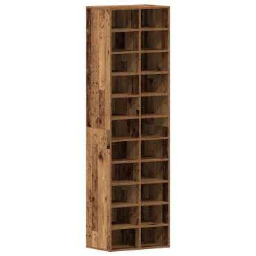 ντουλάπι παπουτσιών vidaXL Παλιό ξύλο 54x34x183cm Κατασκευασμένο ξύλο