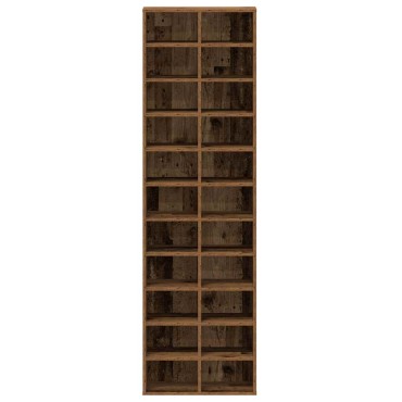 ντουλάπι παπουτσιών vidaXL Παλιό ξύλο 54x34x183cm Κατασκευασμένο ξύλο