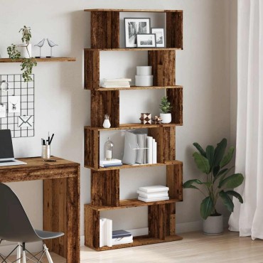 vidaXL Ντουλάπι βιβλίων Παλιό ξύλο 80x24x192cm Κατασκευασμένο ξύλο 1 τεμ.