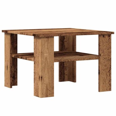 vidaXL Τραπεζάκι σαλονιού παλιό ξύλο 60x60x42cm Ξύλο μηχανής 1 τεμ.