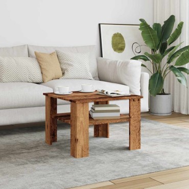 vidaXL Τραπεζάκι σαλονιού παλιό ξύλο 60x60x42cm Ξύλο μηχανής 1 τεμ.