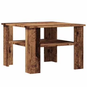 vidaXL Τραπεζάκι σαλονιού παλιό ξύλο 60x60x42cm Ξύλο μηχανής 1 τεμ.