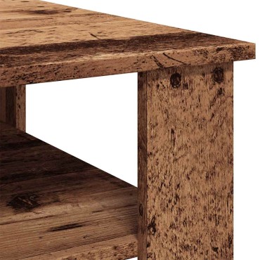 vidaXL Τραπεζάκι σαλονιού παλιό ξύλο 60x60x42cm Ξύλο μηχανής 1 τεμ.