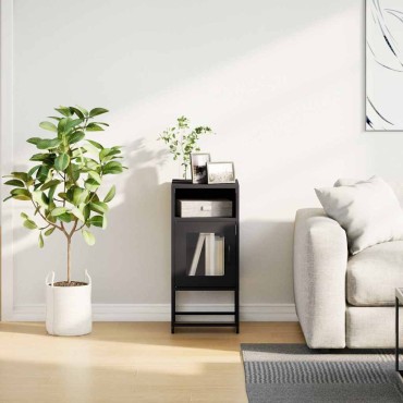 vidaXL Κομοδίνο Μαύρο 36x39x78cm από χάλυβα ψυχρής έλασης 1 τεμ.
