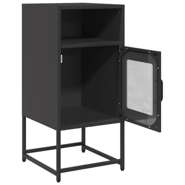 vidaXL Κομοδίνο Μαύρο 36x39x78cm από χάλυβα ψυχρής έλασης 1 τεμ.