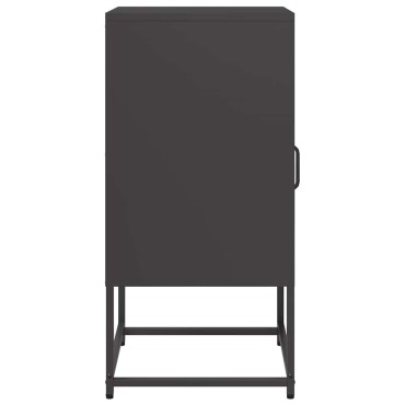 vidaXL Κομοδίνο Μαύρο 36x39x78cm από χάλυβα ψυχρής έλασης 1 τεμ.