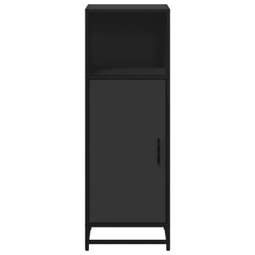 vidaXL Ντουλάπι μπάνιου Μαύρο 35x37,5x100cm Ξύλινη κατασκευή