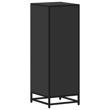 vidaXL Ντουλάπι μπάνιου Μαύρο 35x37,5x100cm Ξύλινη κατασκευή