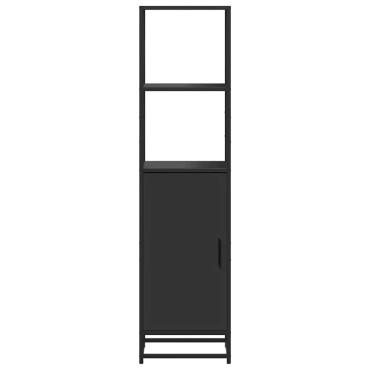 vidaXL Highboard Μαύρο 35,5x35x139cm Κατασκευασμένο ξύλο και μέταλλο 1 τεμ.