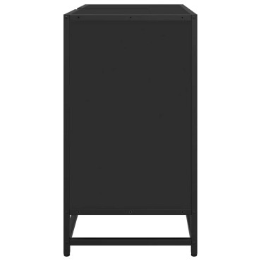 vidaXL ντουλάπι νιπτήρα μπάνιου μαύρο 65x33x60cm κατασκευασμένο ξύλο