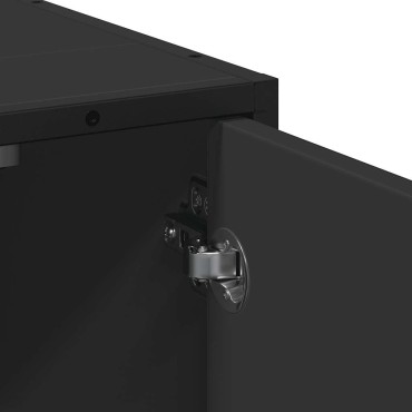 vidaXL ντουλάπι νιπτήρα μπάνιου μαύρο 65x33x60cm κατασκευασμένο ξύλο
