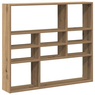 vidaXL Ράφι τοίχου Artisan Oak 90x16x78cm Κατασκευασμένο ξύλο 1 τεμ.
