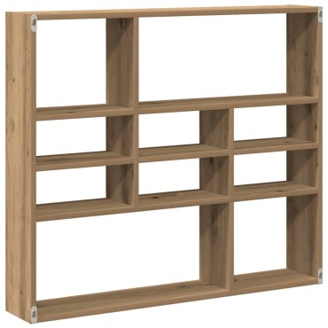 vidaXL Ράφι τοίχου Artisan Oak 90x16x78cm Κατασκευασμένο ξύλο 1 τεμ.