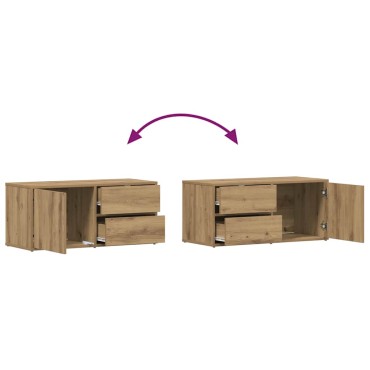 vidaXL Ντουλάπι τηλεόρασης Artisan Oak Κατασκευασμένο ξύλο 80x34x35,5 cm