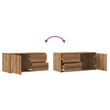 vidaXL Ντουλάπι τηλεόρασης Artisan Oak Κατασκευασμένο ξύλο 80x34x35,5 cm