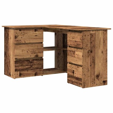 Γωνιακό γραφείο vidaXL Παλιό ξύλο 145x100x76cm Κατασκευασμένο ξύλο 1 τεμ.