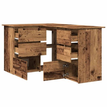 Γωνιακό γραφείο vidaXL Παλιό ξύλο 145x100x76cm Κατασκευασμένο ξύλο 1 τεμ.