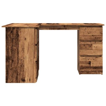 Γωνιακό γραφείο vidaXL Παλιό ξύλο 145x100x76cm Κατασκευασμένο ξύλο 1 τεμ.