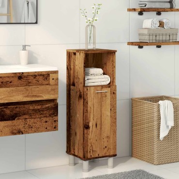 vidaXL Στήλη Μπάνιου Παλιό Ξύλο 30x30x95cm από Μοριοσανίδα 1 τεμ.