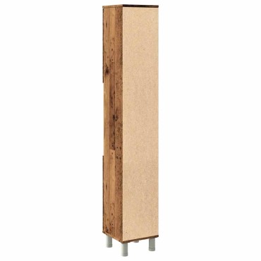 vidaXL Ντουλάπι μπάνιου Παλιό ξύλο 30x30x179cm Κατασκευασμένο ξύλο