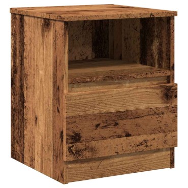 vidaXL ντουλάπι κομοδίνου Παλιό ξύλο 40x40x50cm Κατασκευασμένο ξύλο 1 τεμ.