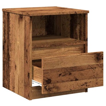 vidaXL ντουλάπι κομοδίνου Παλιό ξύλο 40x40x50cm Κατασκευασμένο ξύλο 1 τεμ.