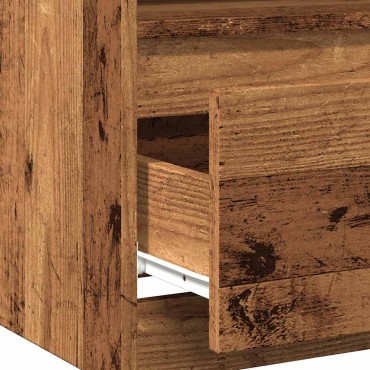 vidaXL ντουλάπι κομοδίνου Παλιό ξύλο 40x40x50cm Κατασκευασμένο ξύλο 1 τεμ.